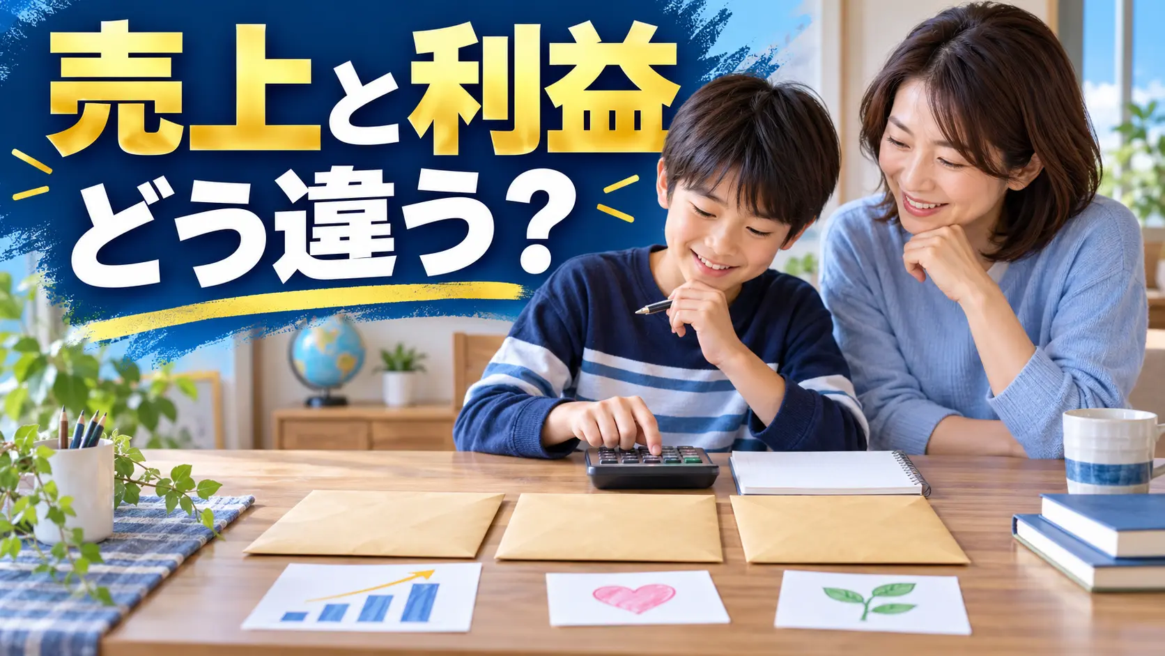 親子で売上と利益の違いを計算するお店屋さんごっこ
