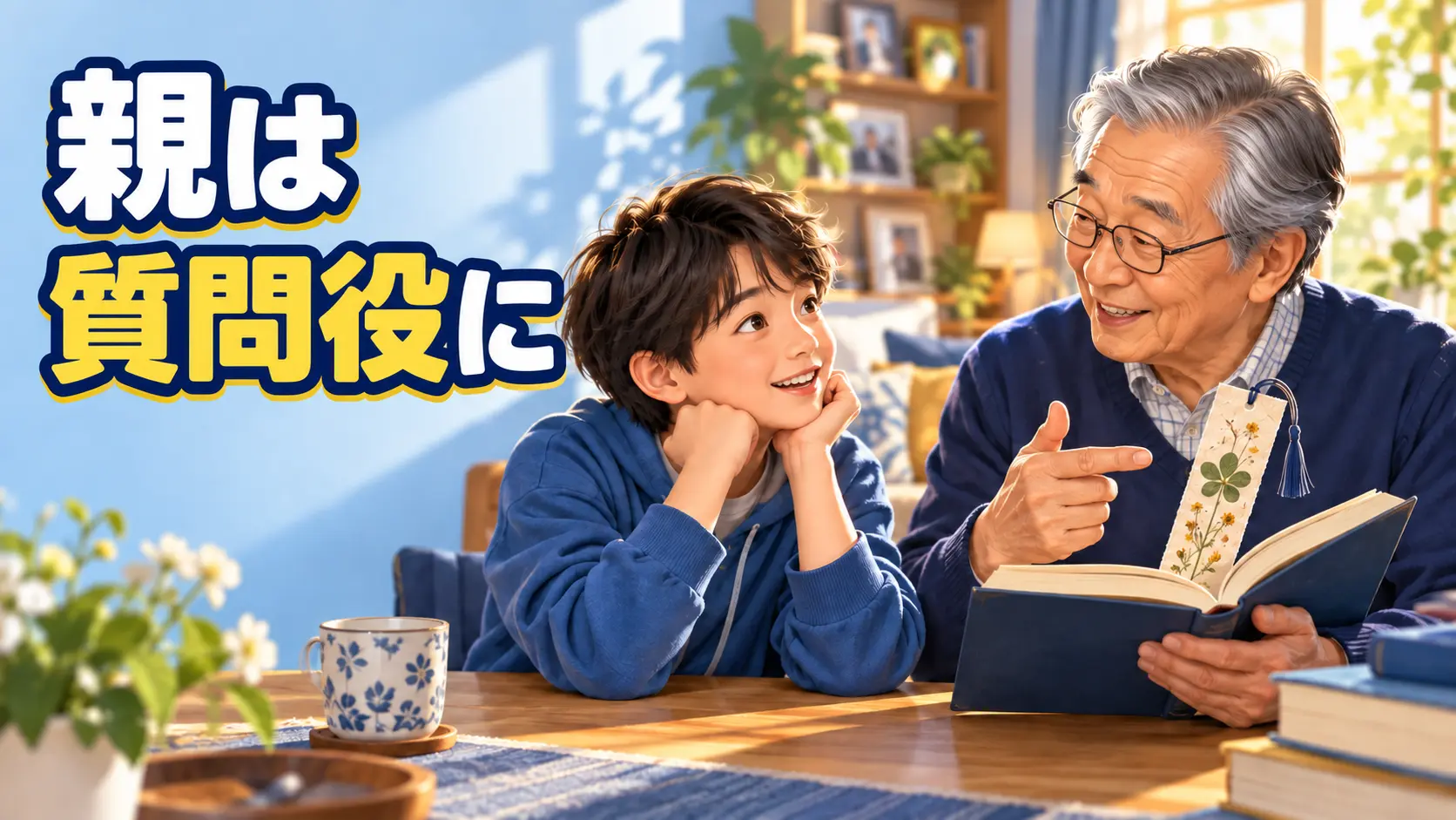 答えを教えず質問しながら値段決めを見守る保護者